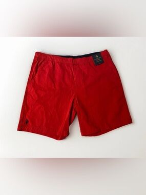 U.S. Polo XL men’s red active stretch twill jogger pull on shorts NEW
